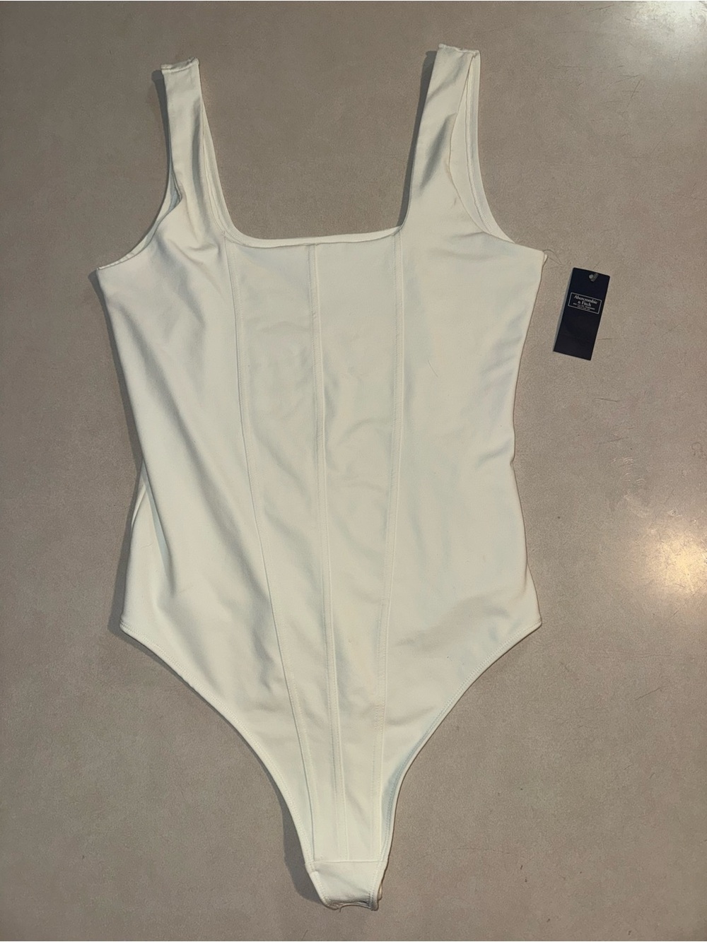 NWT Abercrombie & Fitch Bodysuit Large L White